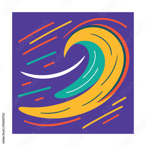 Crayon Abstract Motion Lines with Hand Drawn Curve Effects