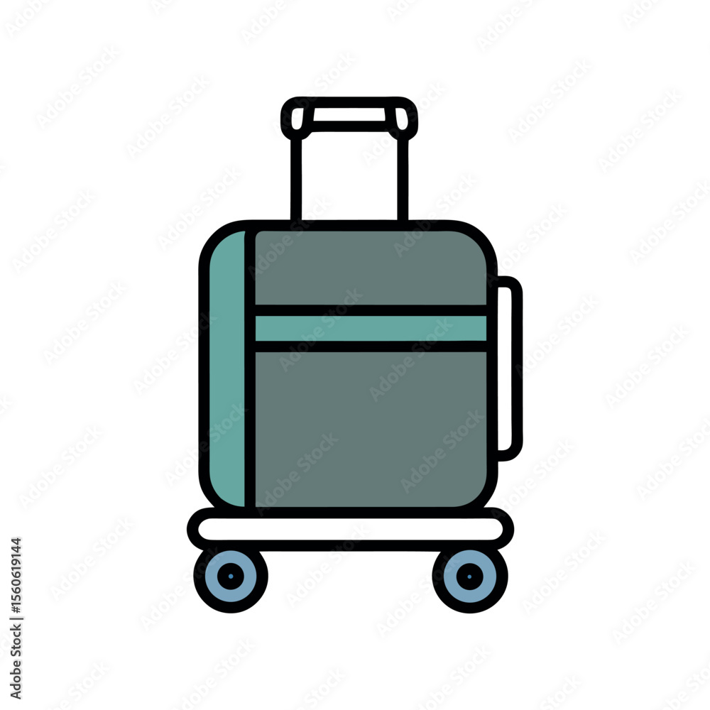 Suitcase trolley silhouette luggage illustration Suitcase trolley silhouette luggage illustration