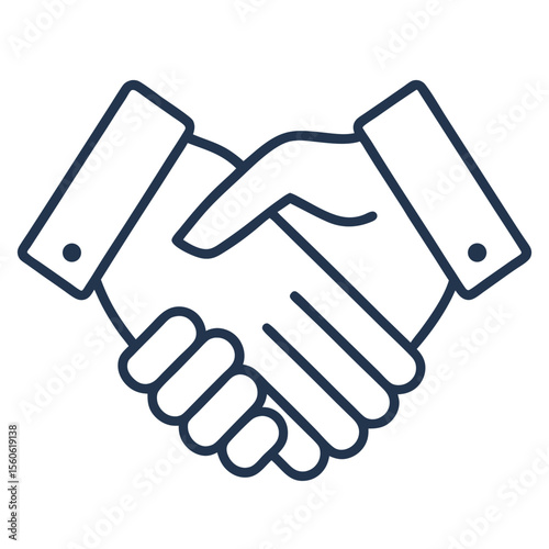 Handshake Clipart Vector | Agreement & Partnership Graphic
