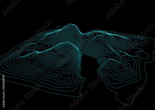 abstract background with landscape topographic map design 0107