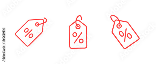 Set of discount coupon or shopping tag