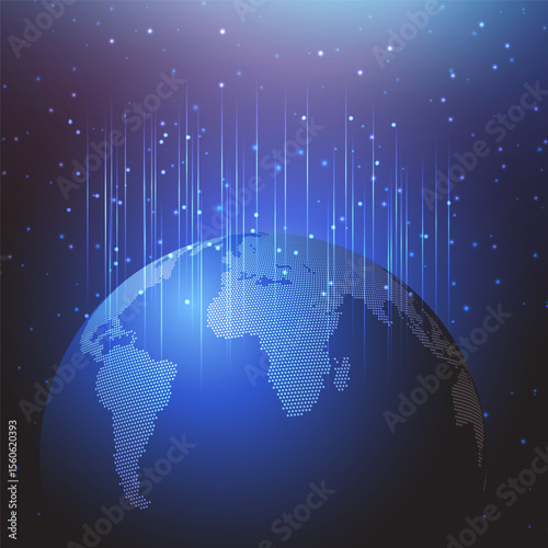 Abstract background with a world globe design