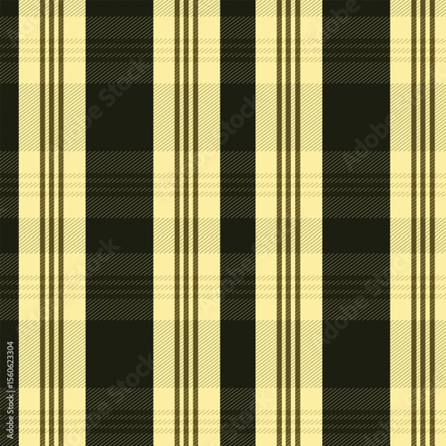 Yellow And Black Scottish Tartan Plaid Pattern Design
