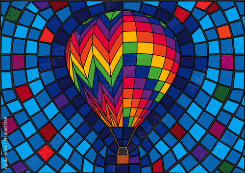 Balloon design glass stained moses illustration vector