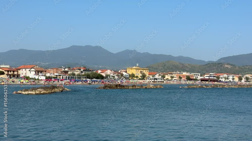 Casal Velino Marina Beach in Cilento, Italy – Scenic Seaside Landscape in Summer