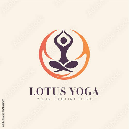 Abstract Yoga Logo Design