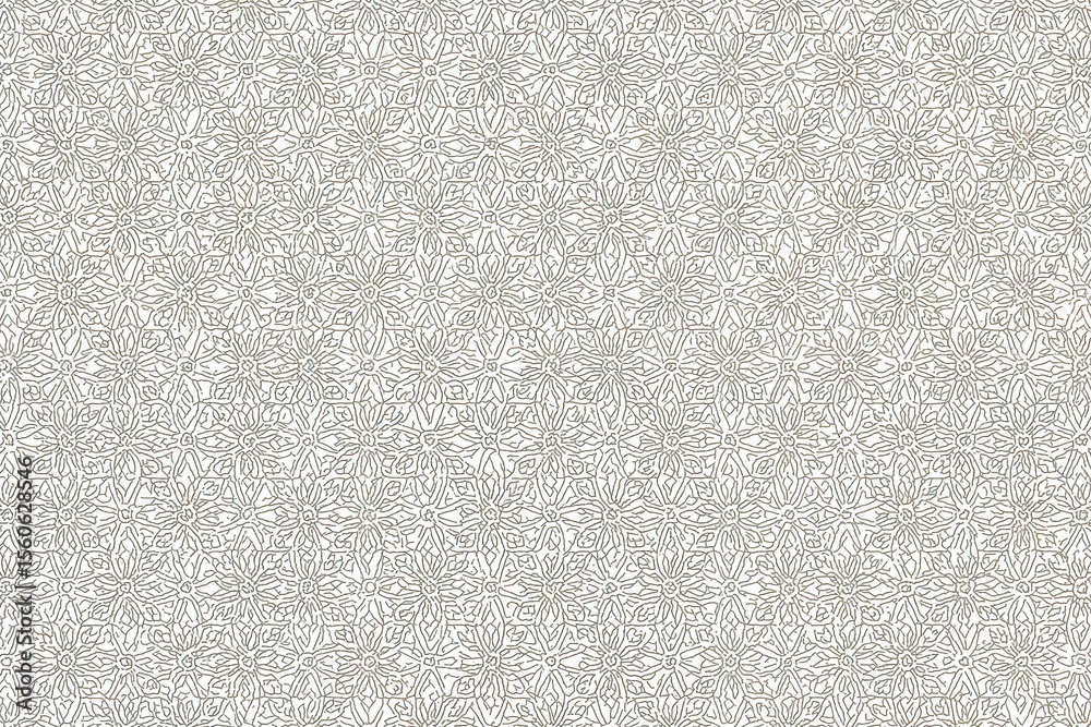 Fototapeta premium Intricate Monochrome Line Art Pattern