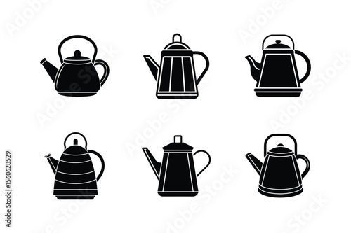 kettle icon silhouette vector illustration