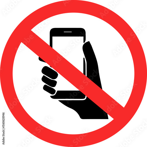 Sign prohibiting the use of mobile phones