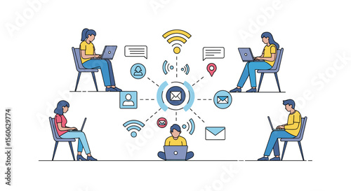Connecting People Online Through Digital Communication Networks
