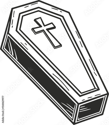Here's a concise description:

Isolated vector illustration of a holy bible book with a red cross symbol and bookmark