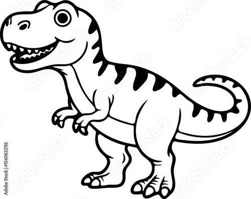  Happy Tyrannosaurus Rex Coloring Page