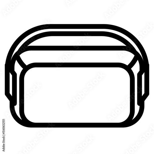 VR icon with outline theme and transparent background