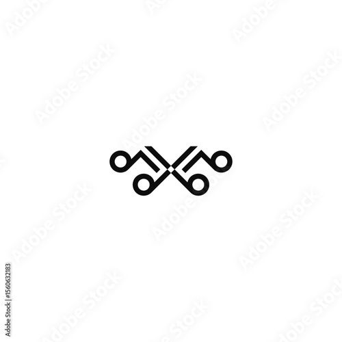 Scissors music note logo idea.
