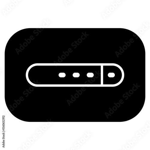 Router icon with solid theme and transparent background
