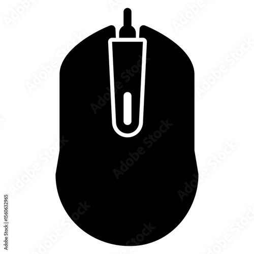 Mouse icon with solid theme and transparent background