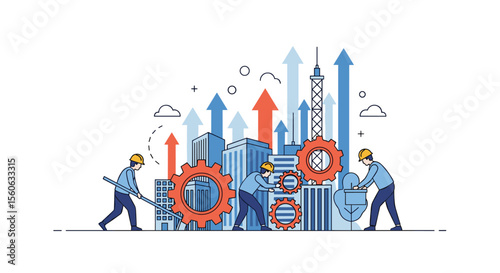 Teamwork driving urban development and economic growth with innovative solutions
