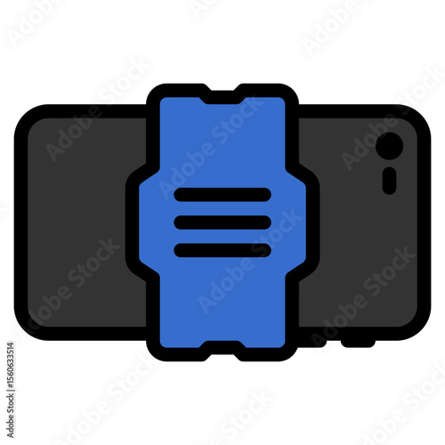 Cooler Phone icon with Filled line theme and transparent background