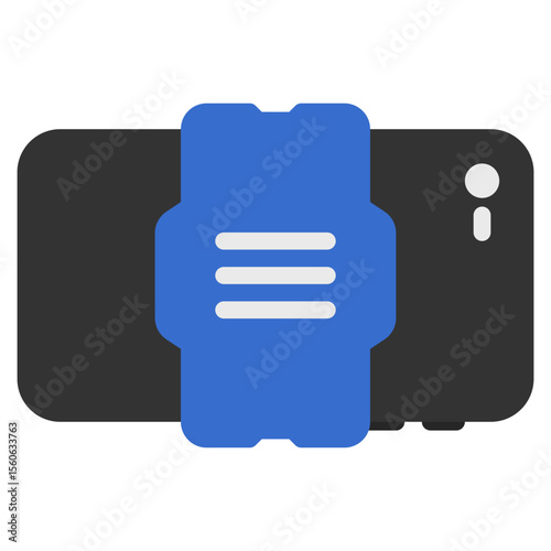 Cooler Phone icon with outline theme and transparent background