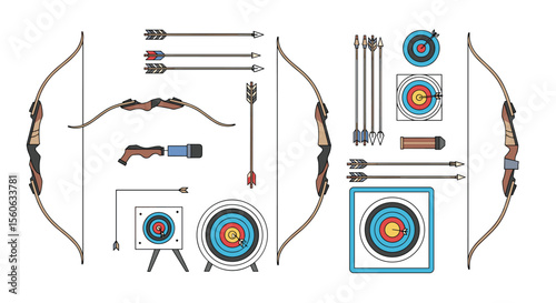 Archery Equipment and Targets for Competitive Sports and Recreation