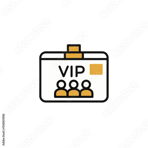 VIP pass card with the VIP sign and people icon