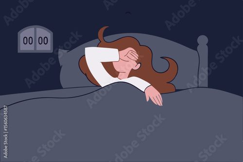 Insomnia make you feel exhausted, restless and sleepy all day, trouble sleeping come from stress, worried, health problem, insomnia woman wake up at night causing depression, frustration and sadness