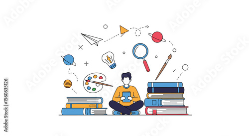 Explore Intellectual Pursuits Through Books Education and Artistic Creation