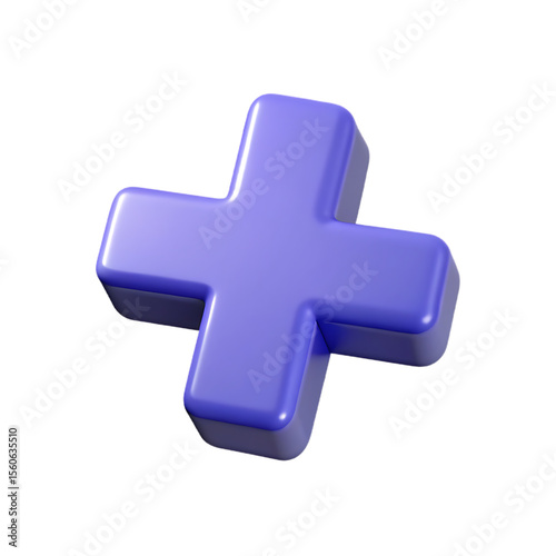 Vibrant 3D Plus Sign: Modern Symbol for Addition, Create, or Positivity