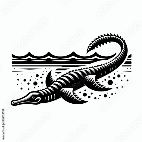 Plesiosaurus Diving Deep into the Prehistoric Ocean