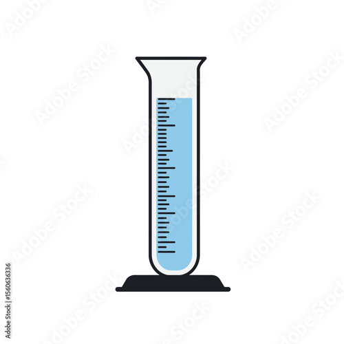 Glass laboratory equipment, including test tubes, flasks, and beakers, isolated on white for chemical and medical science