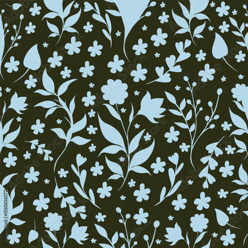Seamless Wildflower Illustration for Digital Use