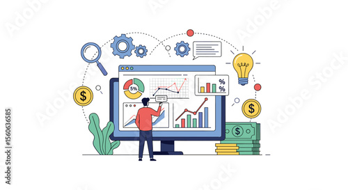 Illustrating Financial Growth and Business Analysis Concepts with Data Visualization Tools