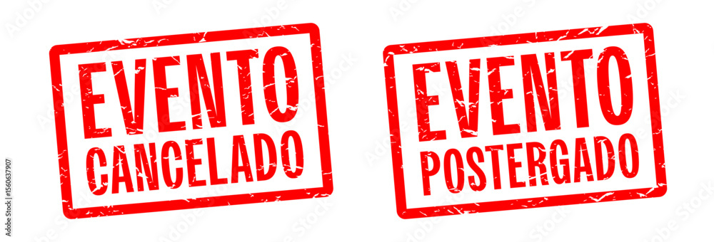 Evento cancelado, Evento postergado	