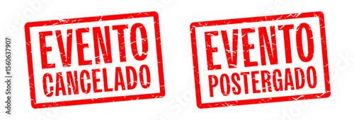 Evento cancelado, Evento postergado	
