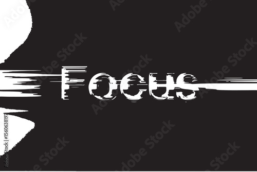 Achieve laser sharp Focus with vibrant dynamic design Copper 3D text on a deep blue background with motion blur