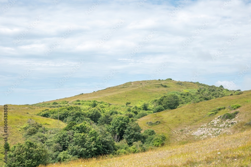 Obraz premium view of Durlston Country Park and National Nature Reserve Swanage Dorset England