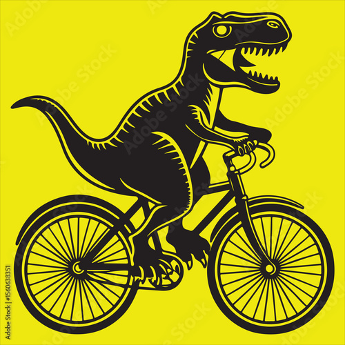 Yellow bicycle vector illustration for sport cycling recreation