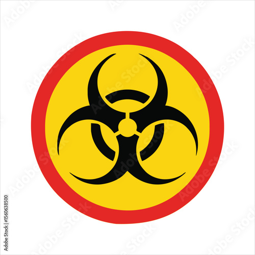 Biohazard Warning Symbol Icon - Biological Danger Sign