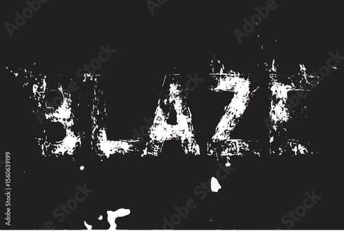 Fiery Blaze word engulfed in intense flames burning bright against a dark background with dynamic fiery texture and
