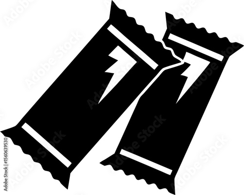 Energy Bar Packaging Silhouette Vector Illustration