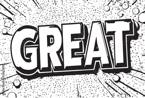 Great Celebrate Awesome Moments Vibrant pink yellow comic style graphic design with a burst effect