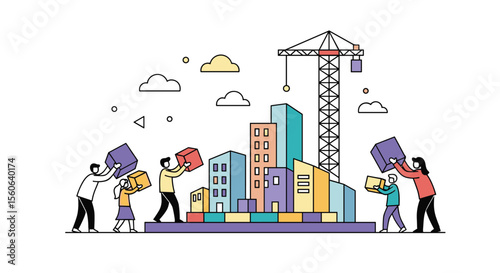 Building a City Together Teamwork Architectural Design and Urban Development