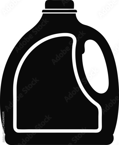 Laundry Detergent Jug Silhouette Graphic