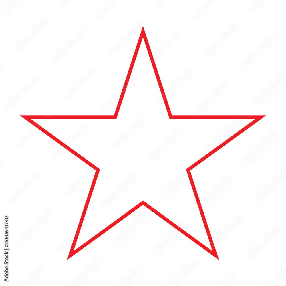 Obraz premium red star isolated on white background.