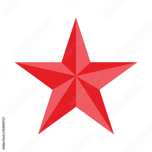 red star isolated on white background.