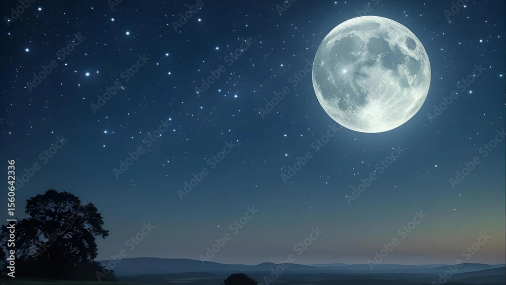 Fototapeta premium Moonlit Serenity