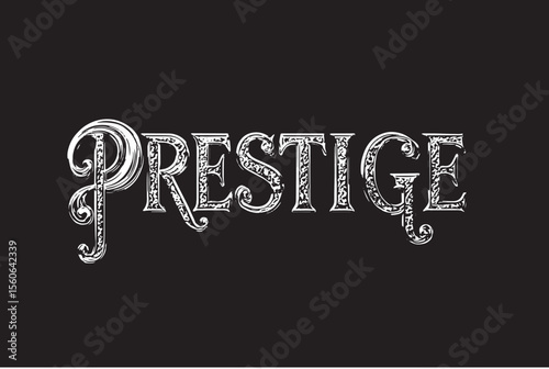 Elegant gold Prestige logo design ornate lettering rich dark background luxurious brand identity premium feel classic