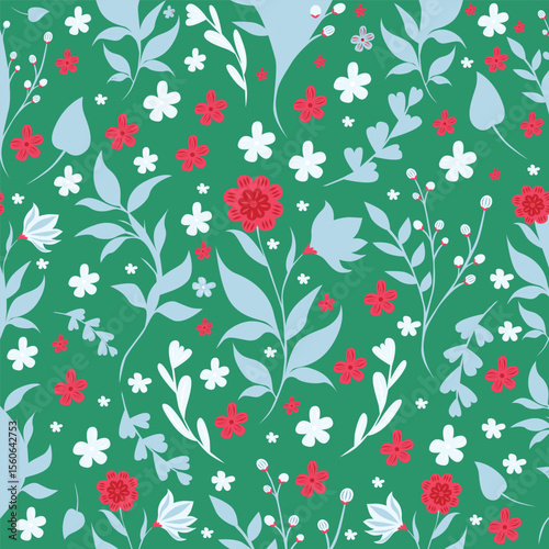 Flat Floral Illustration Pattern