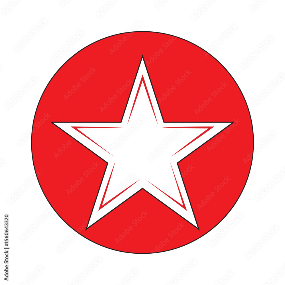 Red star isolated on white. Red star isolated on white.