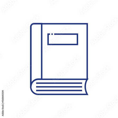 Line Book Icon for Learning and Education